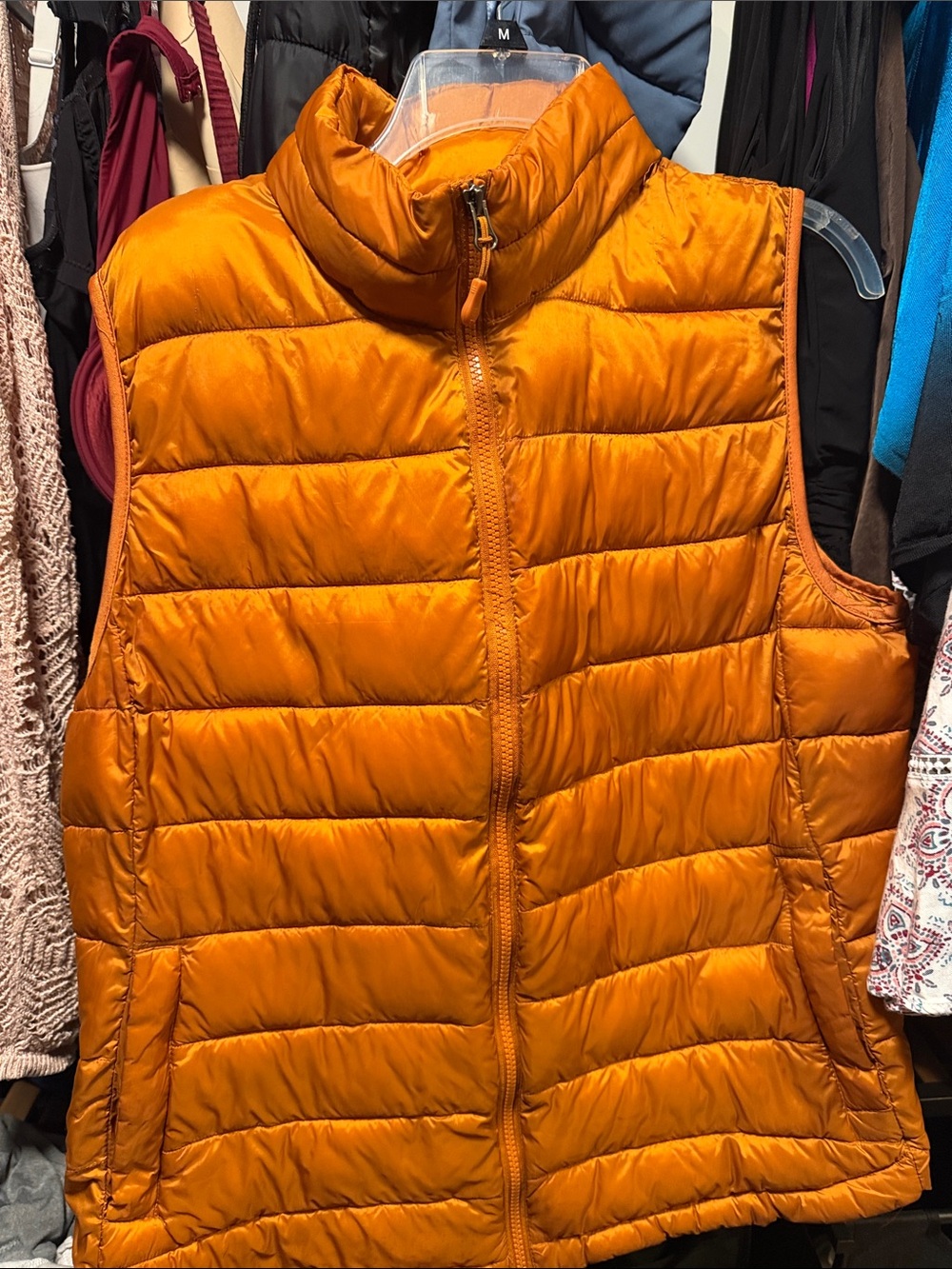 32 Degrees Women's Quilted Puffer Vest in Orange